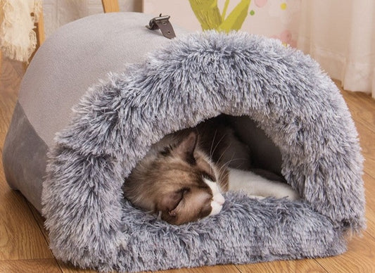 New Splice Portable Pet Nest Portable Autumn And Winter Warm Dog Nest Moisture-proof Long Fur Cat Nest Cross Border Pet Nest Sold by LeFrenchieFlair - Fulfilled by Canine & Co