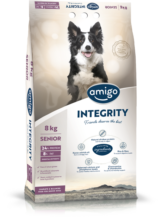 Amigo Integrity All Breed Senior (Ostrich & Chicken) Dog Food French Bulldog Pet Supplies - Le Frenchie Flair
