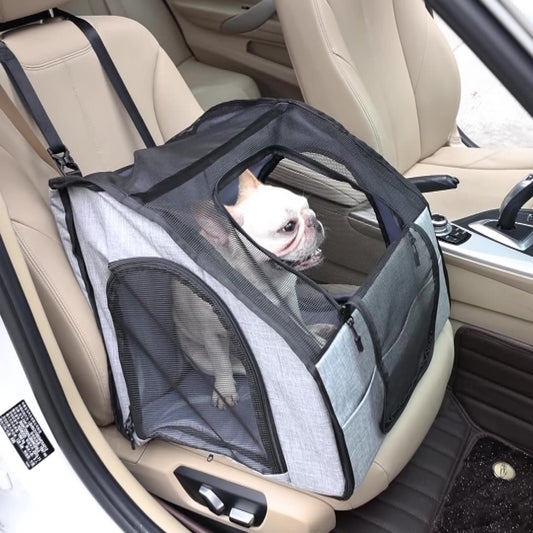 Dog Car Seat & Comfy Cage for Frenchies - Le Frenchie Flair