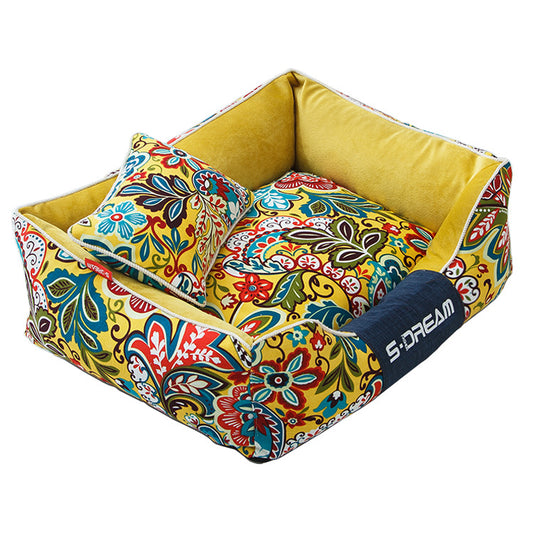Removable and Washable Medium and Small Dog Nest Bed - Le Frenchie Flair