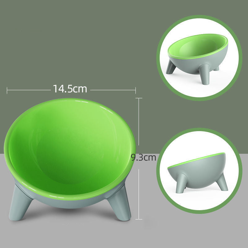 Tilted Pet Bowl With Stand Nordic Design Cat & French Bulldog - Le Frenchie Flair