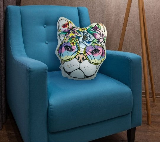 Frenchie-shaped Throw Pillows - Le Frenchie Flair