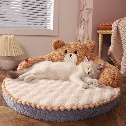 Buddy Bear Cozy Pet Bed Nest for Dog Cat French Bulldog Pet Supplies - Le Frenchie Flair