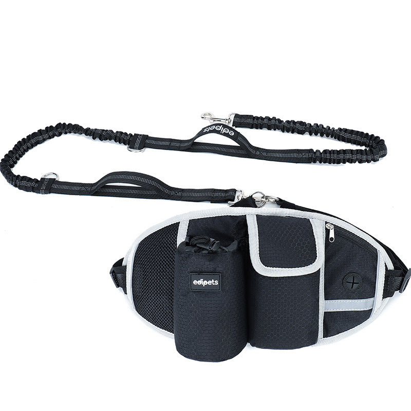 Waist Snack Bag with Hands-Free Stretchy Anti-shock Leash - Le Frenchie Flair